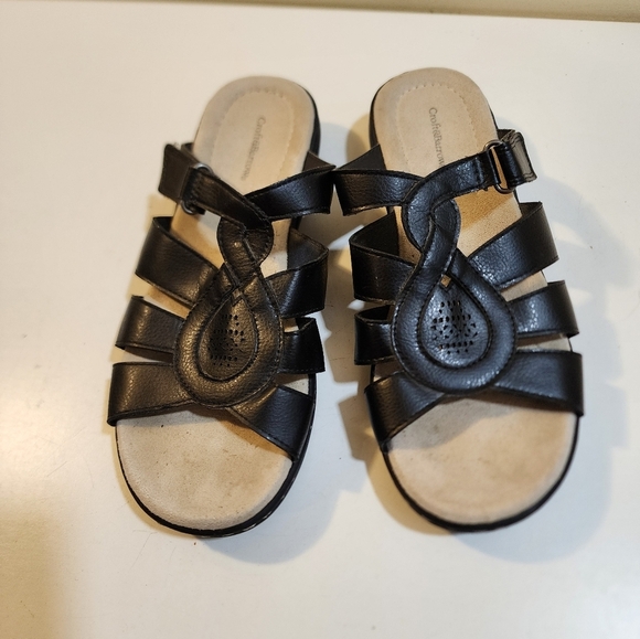 Croft & Borrow Black Comfort Sandals size 8M - Picture 9 of 10